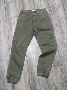 Vervet by Flying Monkey Olive Cargo Denim Joggers - Size 24